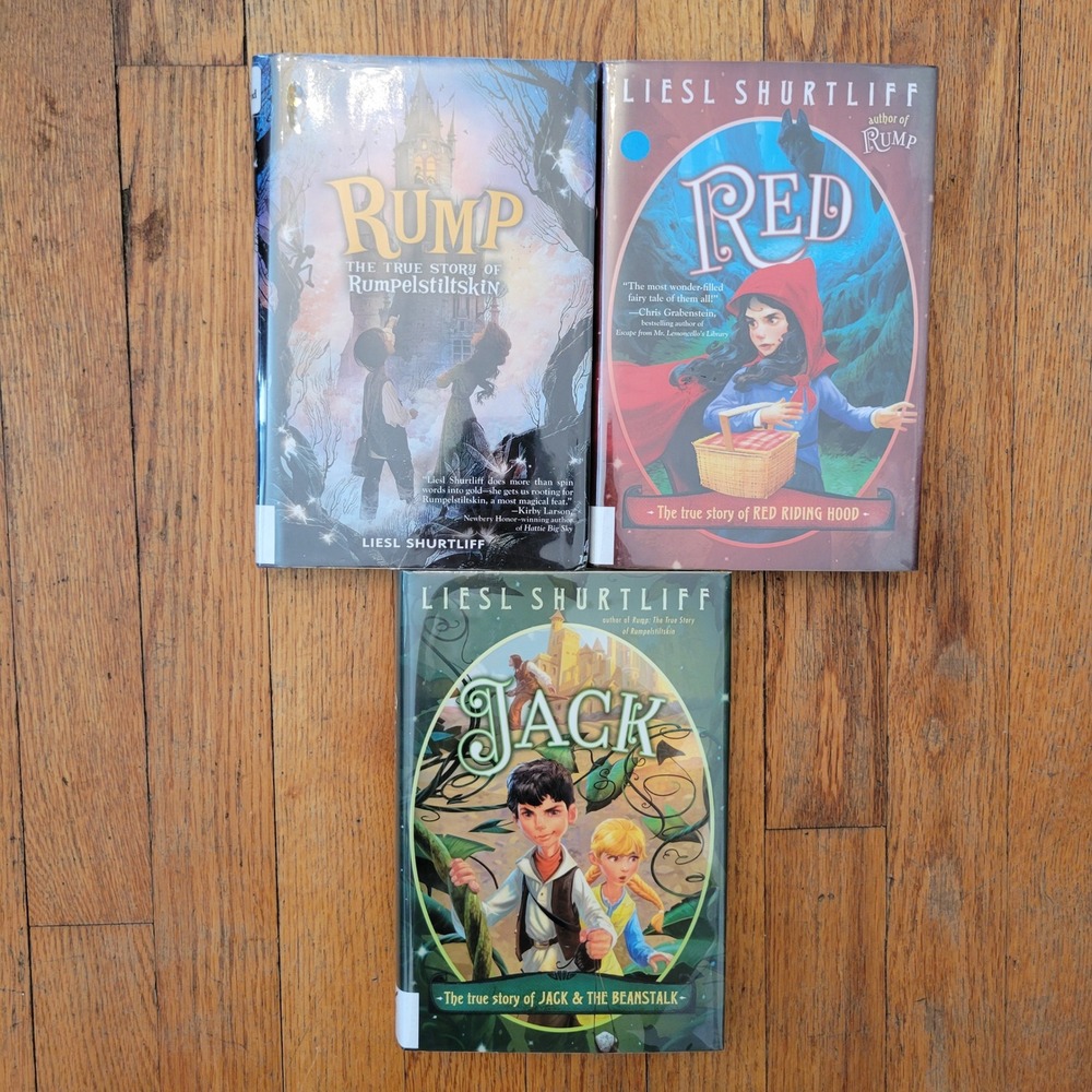 Liesl Shurtliff 3 Book Set Hardcover Rump Red Jack Fairytale Retellings Series